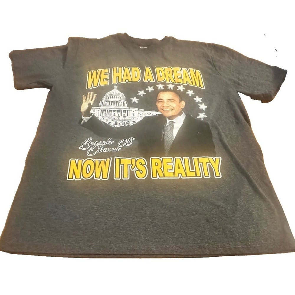 Obama Presidential Heritage Shirt Men's Grey Tshirt Size Large We Had A Dream